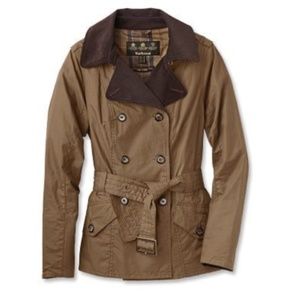 Barbour Elmgate Trench Waxed Cotton Jacket Women's